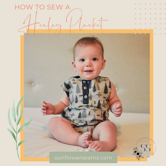 How to Sew a Henley Placket using Riley Blake Timberland