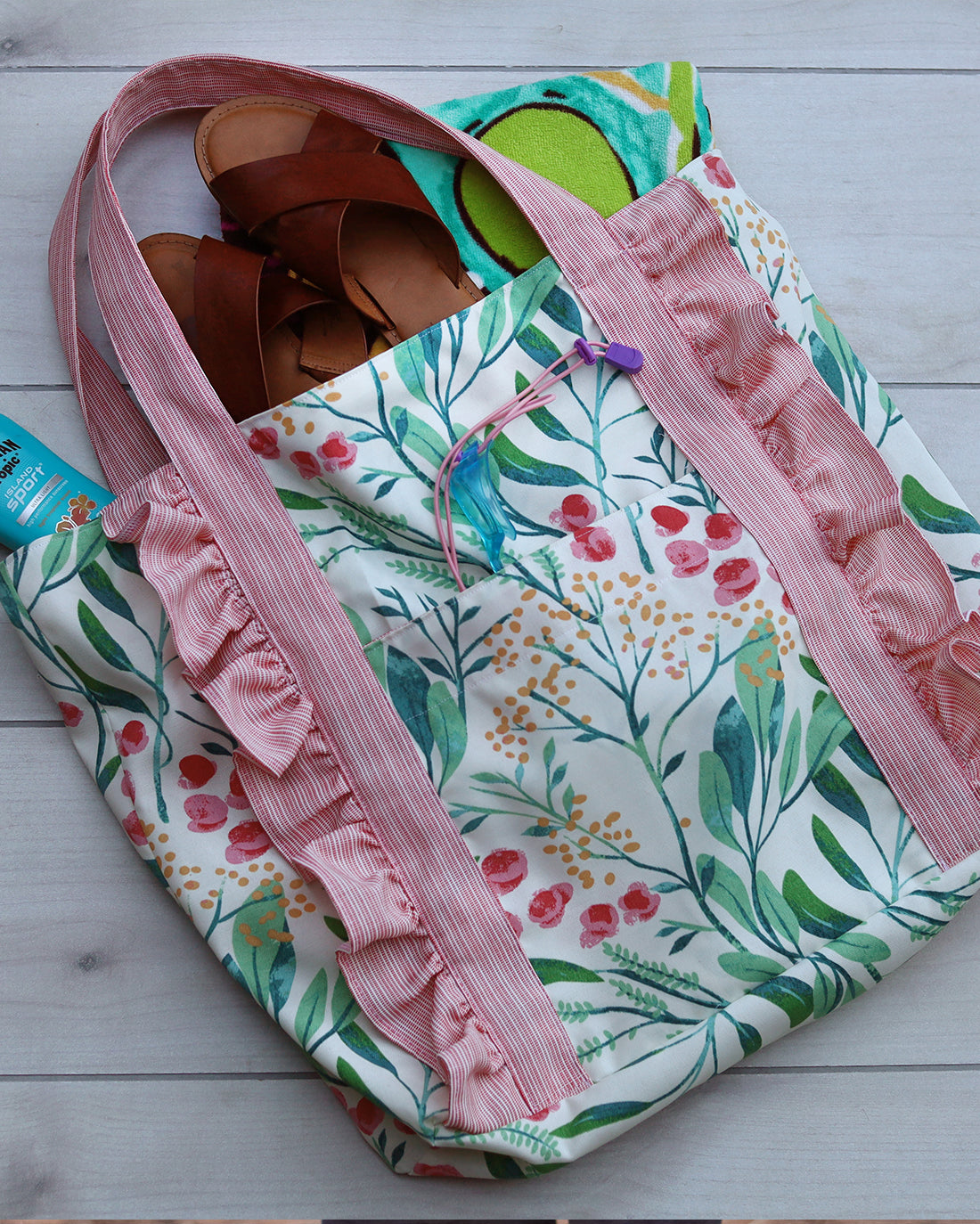 Gladioli Ruffle Tote Bag Digital Sewing Pattern