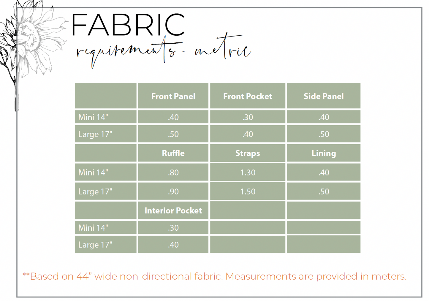 Gladioli Ruffle Tote Bag Digital Sewing Pattern