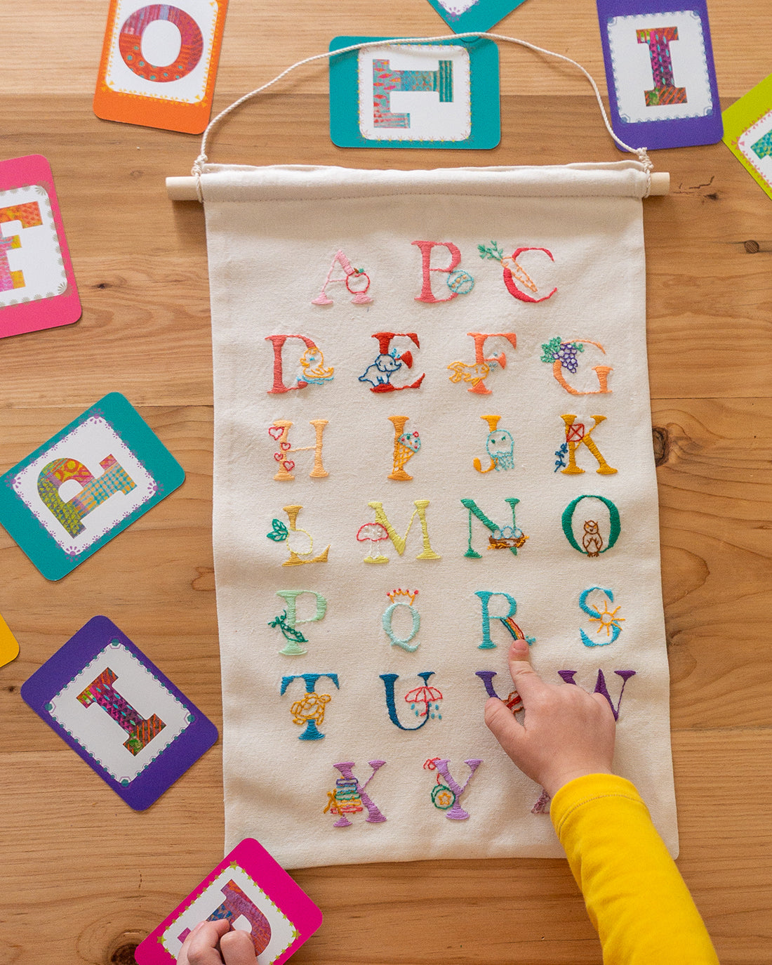 Alphabet Garden Embroidery Pattern | Sunflower Seams Pattern Company | Digital PDF Embroidery Pattern