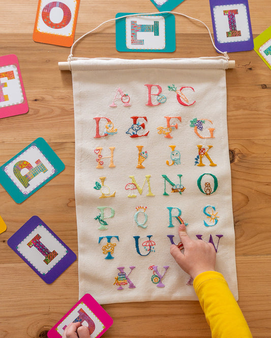 Alphabet Garden Embroidery Pattern | Sunflower Seams Pattern Company | Digital PDF Embroidery Pattern