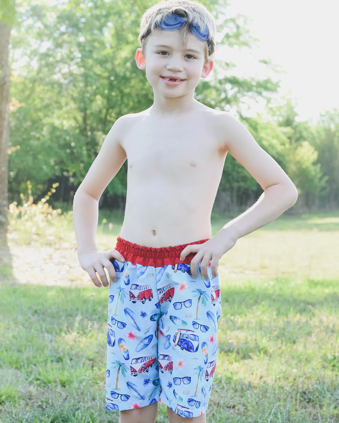Monstera Boardshorts Digital Sewing Pattern