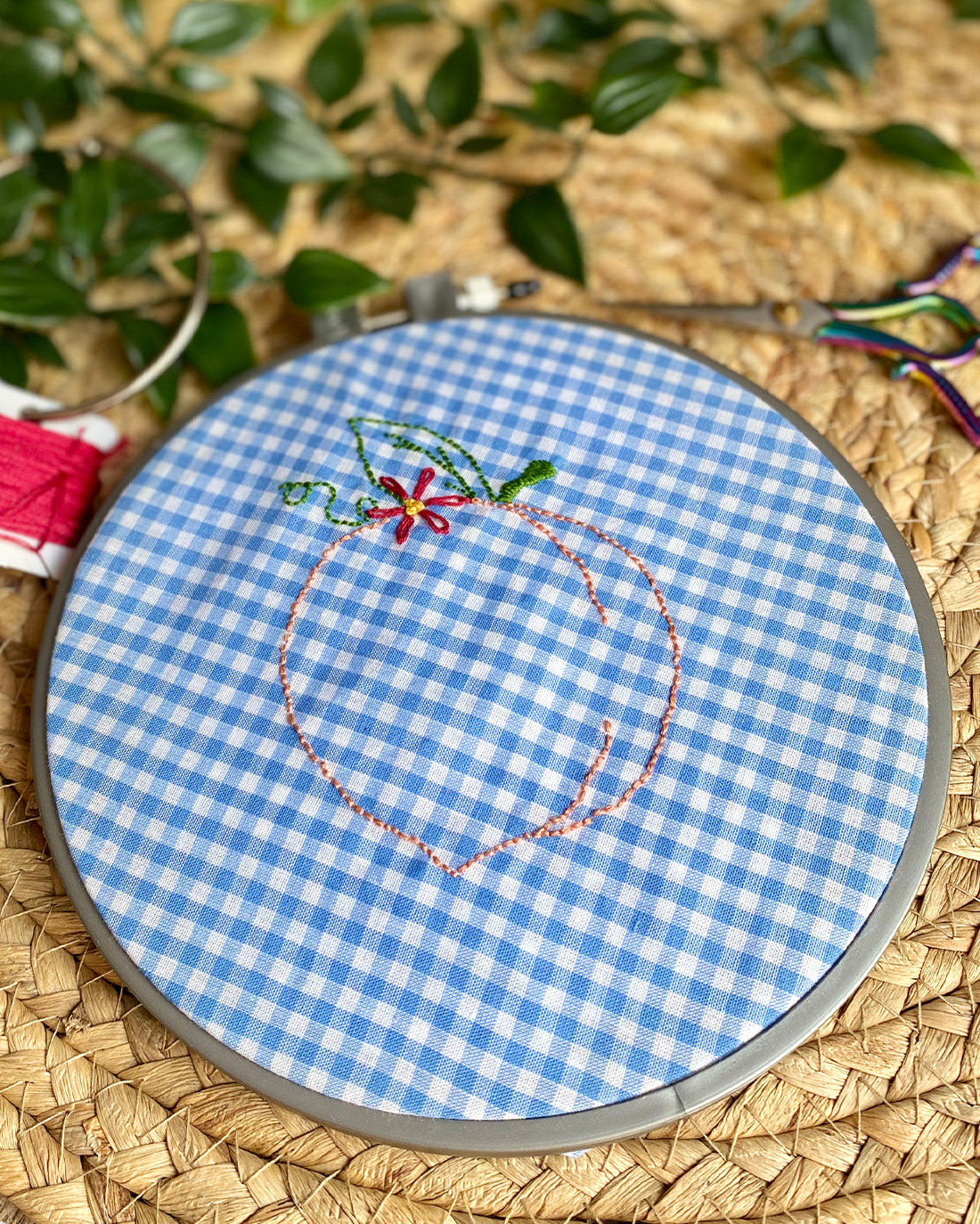 Peach Embroidery Pattern | Sunflower Seams Pattern Company | Digital PDF Sewing Pattern