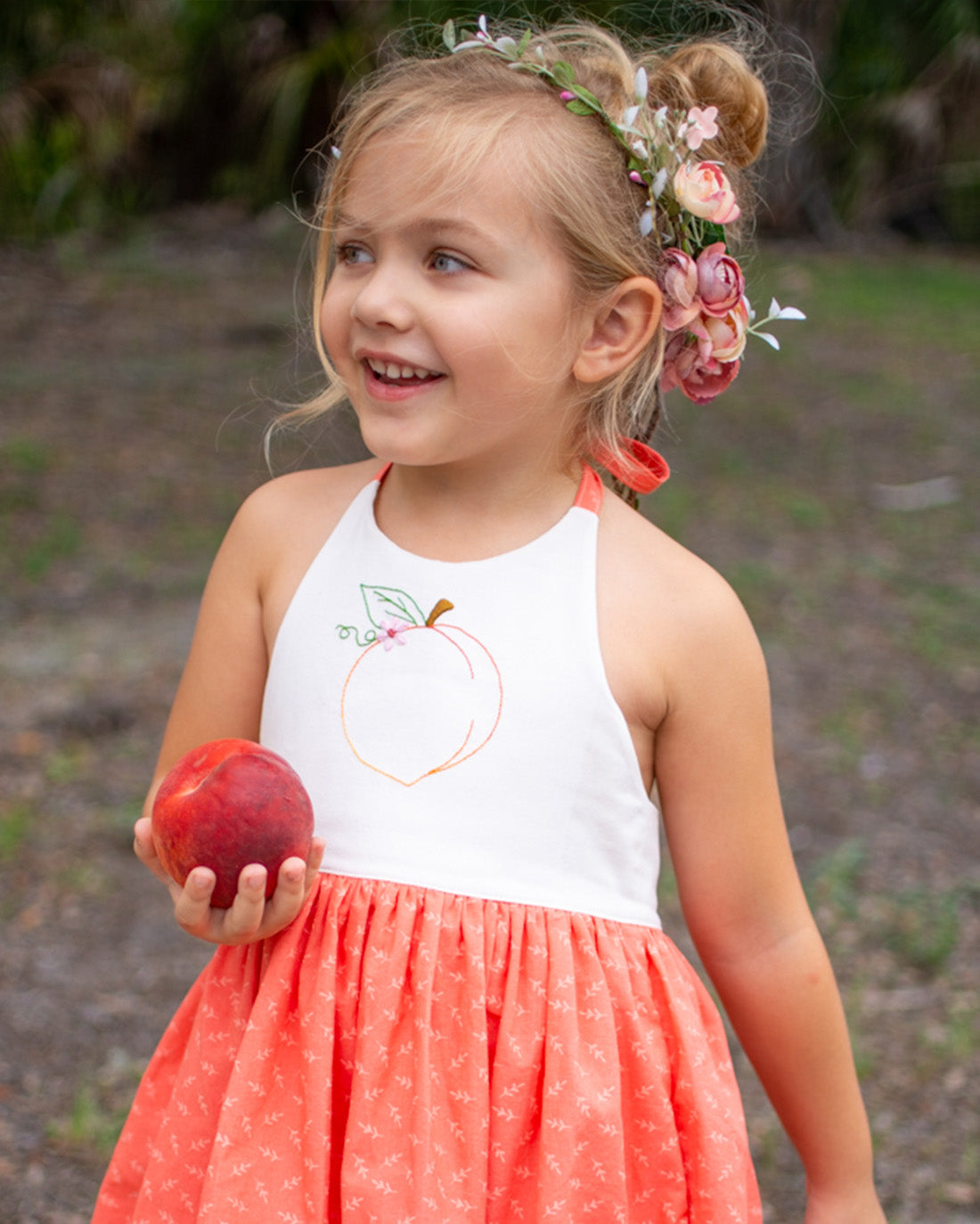 Peach Embroidery Pattern | Sunflower Seams Pattern Company | Digital PDF Sewing Pattern