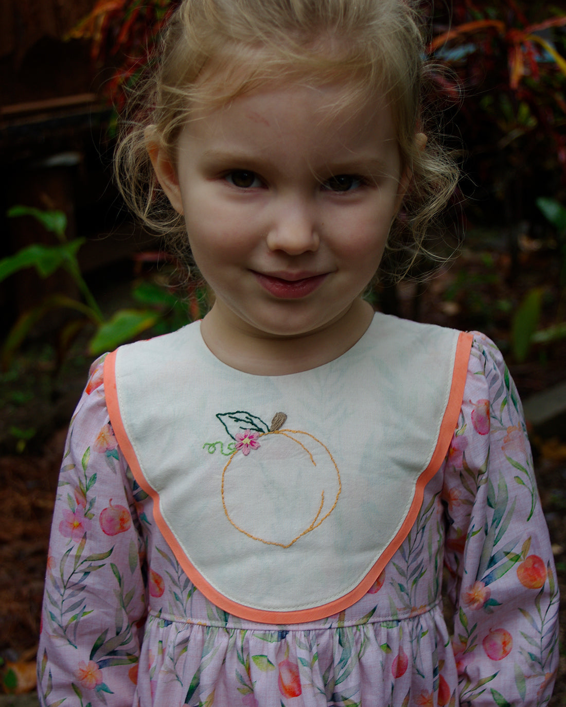 Peach Embroidery Pattern | Sunflower Seams Pattern Company | Digital PDF Sewing Pattern