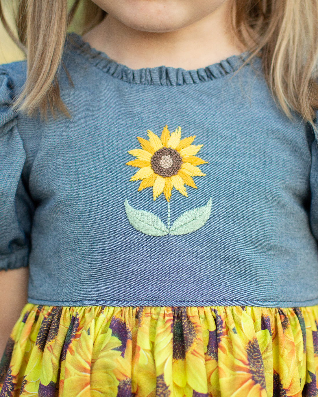 Sunflower Fields Embroidery Pattern | Sunflower Seams Pattern Company | Digital PDF Embroidery Pattern