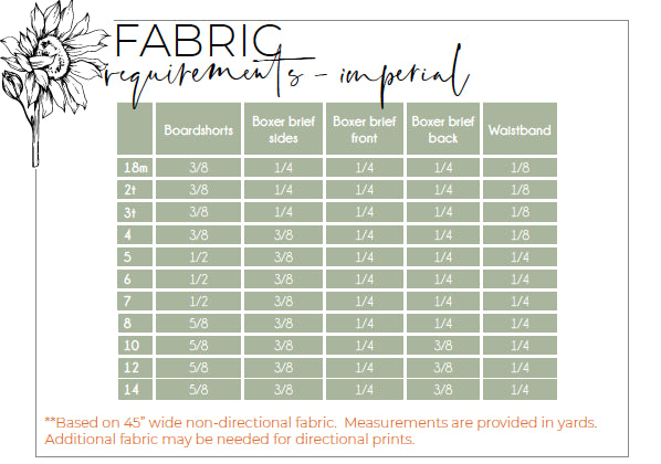 Monstera Boardshorts Digital Sewing Pattern
