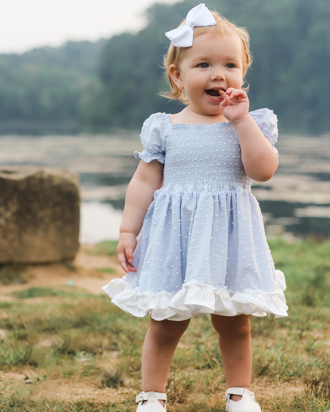 Baby Zinnia Shirred Dress & Romper Digital Sewing Pattern