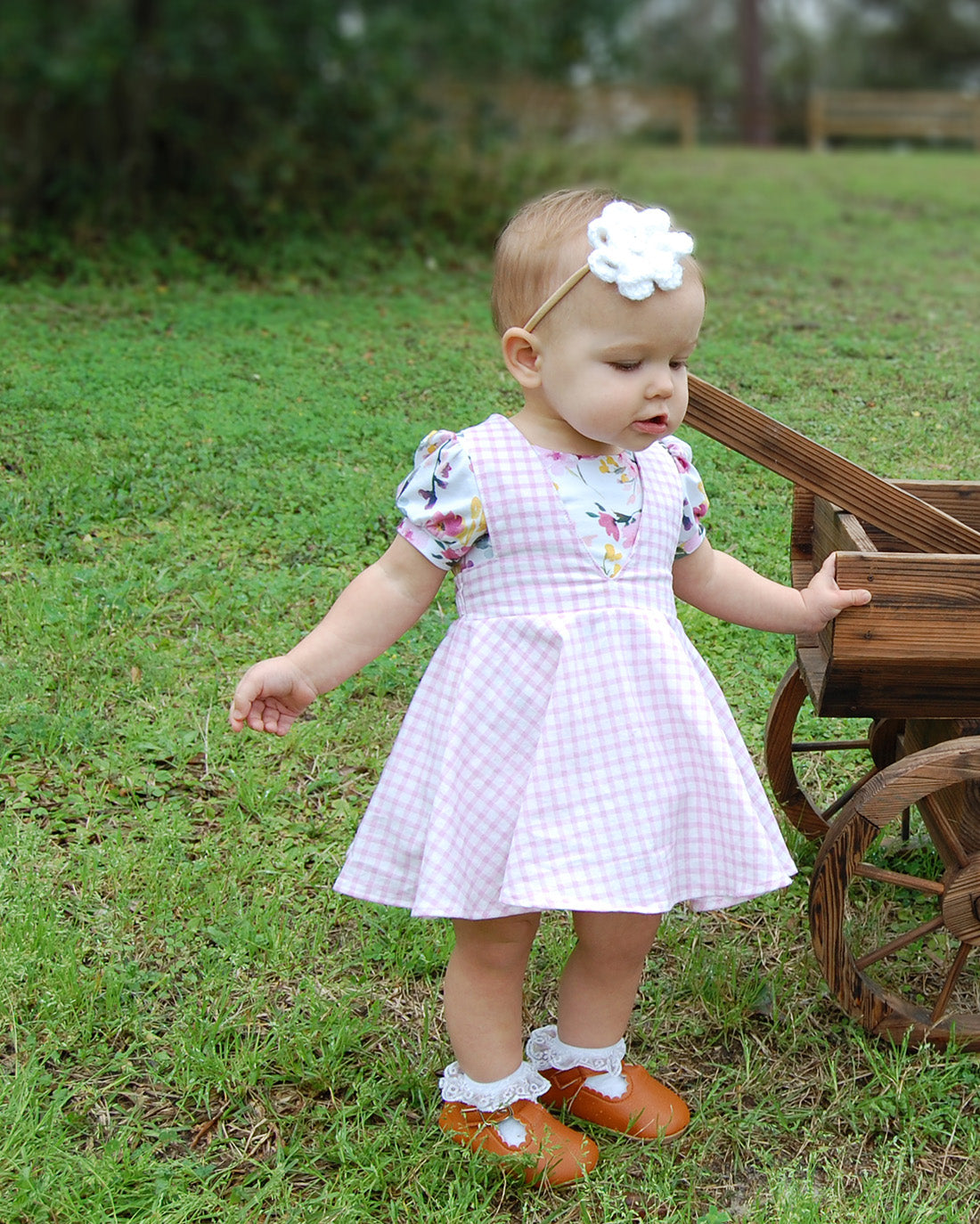 Baby Magnolia Pinafore | Sunflower Seams Pattern Company | Digital PDF Sewing Pattern