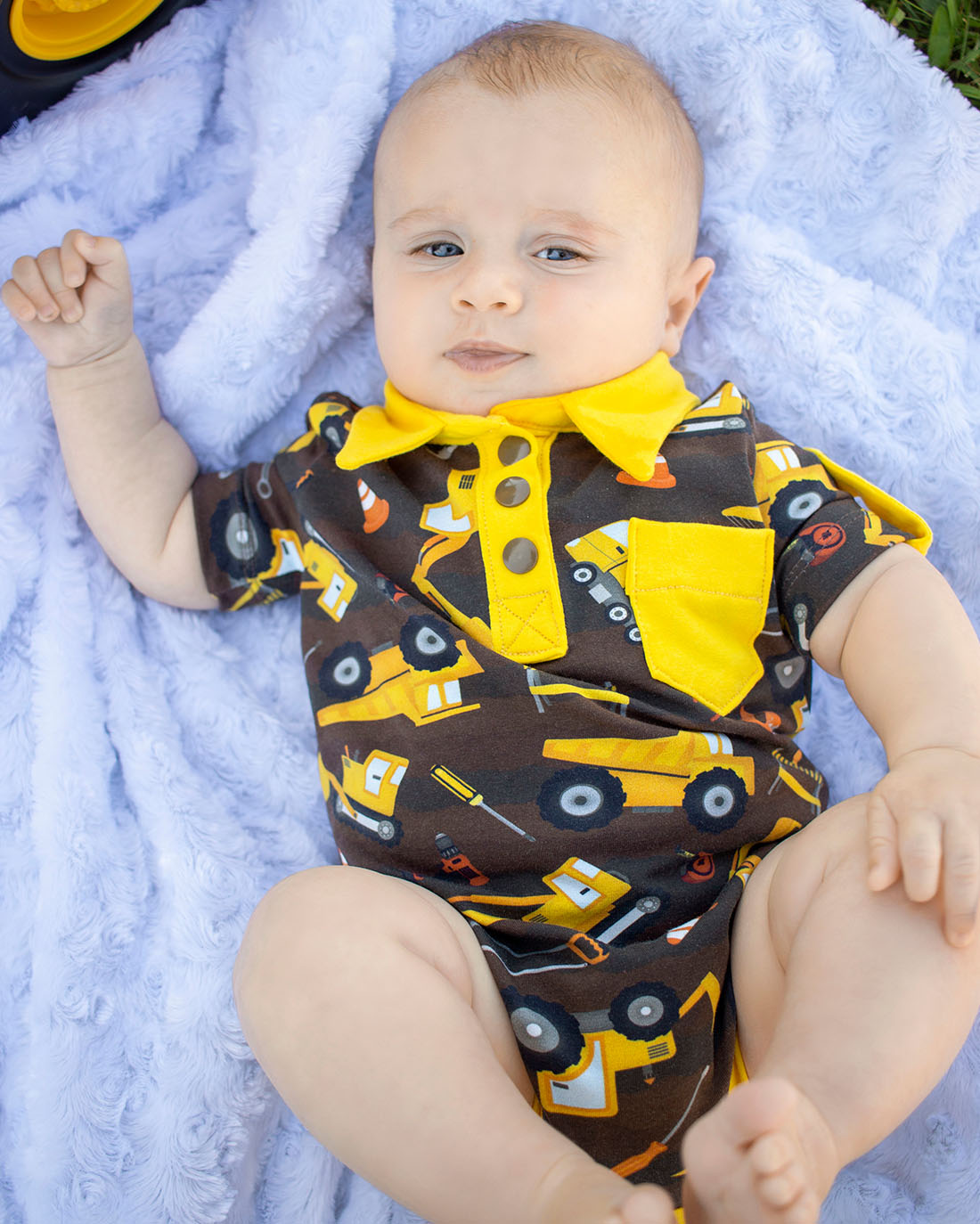 Baby Pine Polo Top | Sunflower Seams Pattern Company | Digital Sewing Pattern