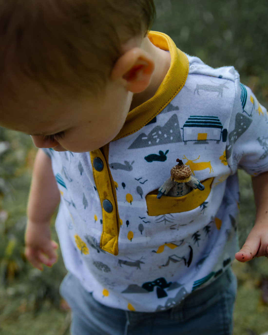 Baby Pine Polo Top | Sunflower Seams Pattern Company | Digital Sewing Pattern