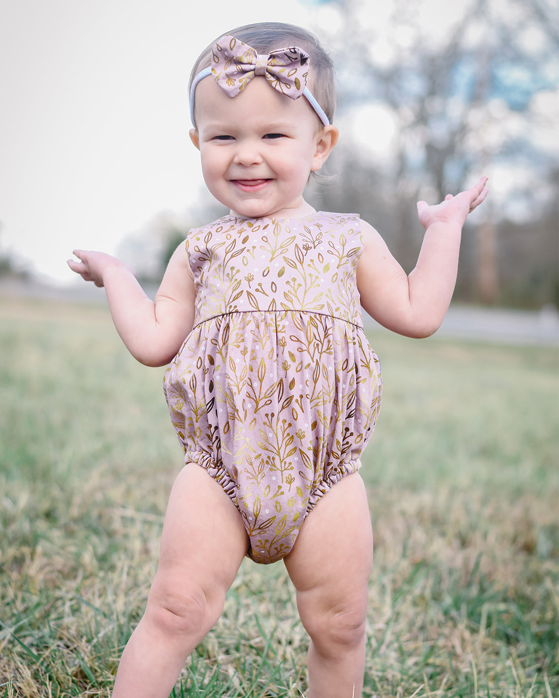 Baby Violet Dress and Bubble | Sunflower Seams Pattern Company | Digital PDF Sewing Pattern