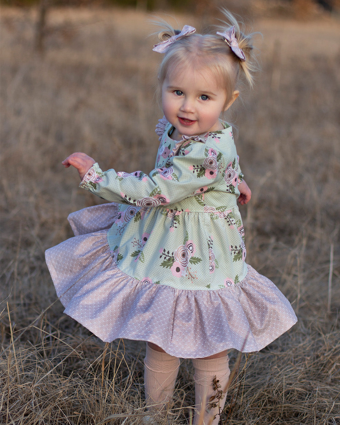 Baby Violet Dress and Bubble | Sunflower Seams Pattern Company | Digital PDF Sewing Pattern