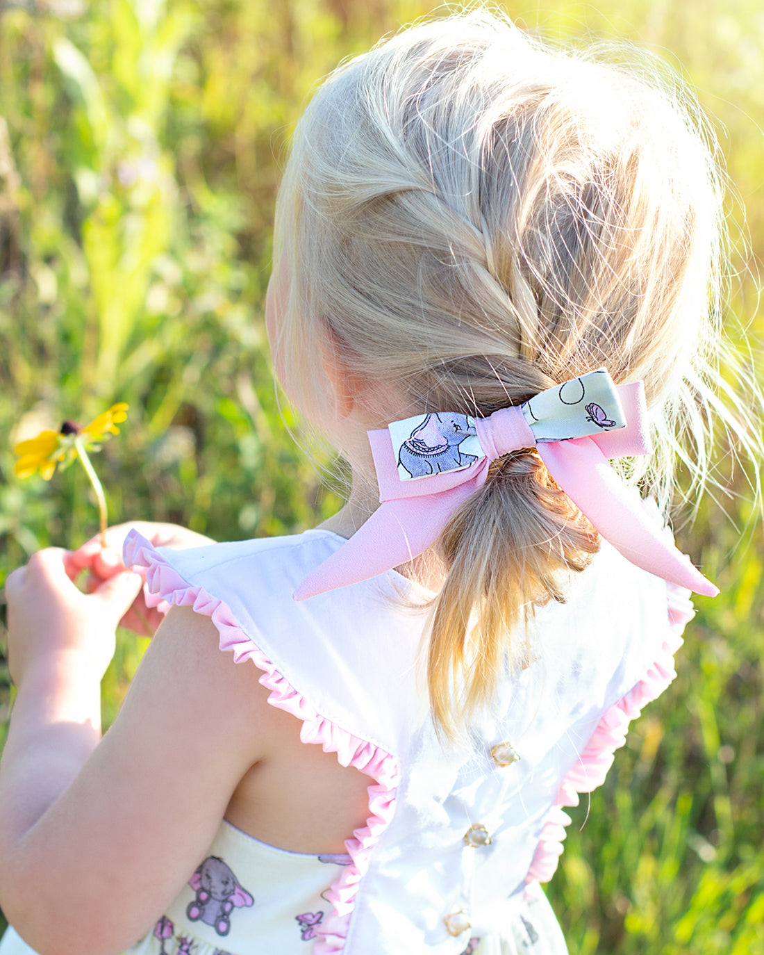 Freesia Double Sailor Hair Bow Sewing Pattern | Sunflower Seams Pattern Company | Digital PDF Sewing Pattern