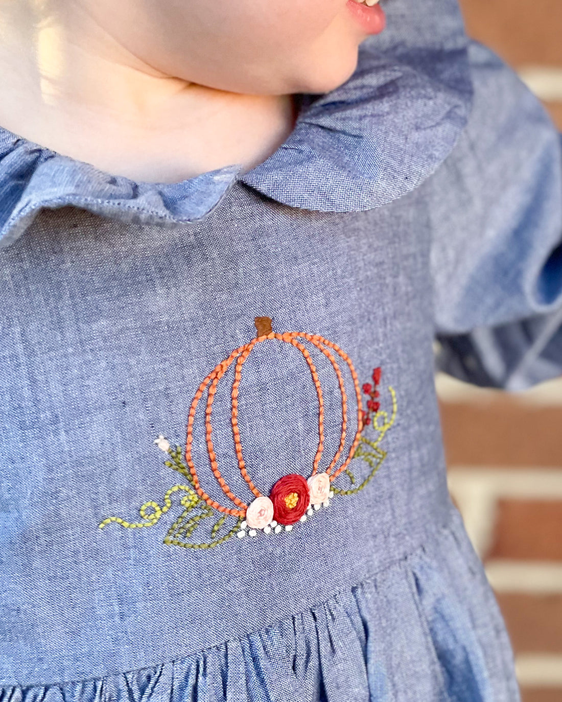 Pumpkin Patch Embroidery Pattern | Sunflower Seams Pattern Company | Digital PDF Embroidery Pattern