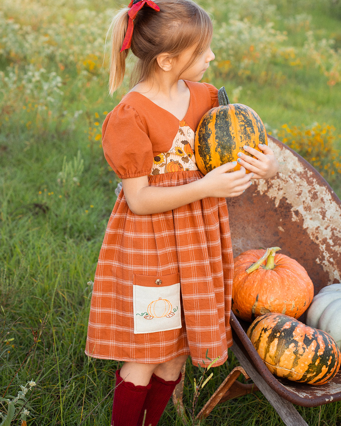 Pumpkin Patch Embroidery Pattern | Sunflower Seams Pattern Company | Digital PDF Embroidery Pattern