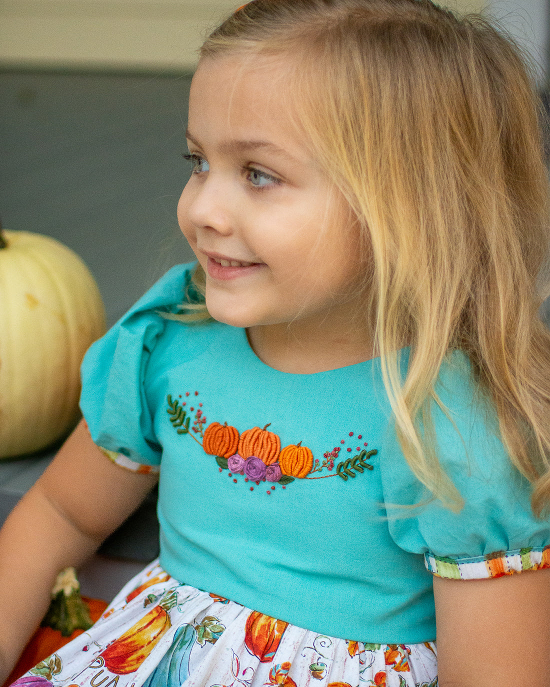 Pumpkin Patch Embroidery Pattern | Sunflower Seams Pattern Company | Digital PDF Embroidery Pattern