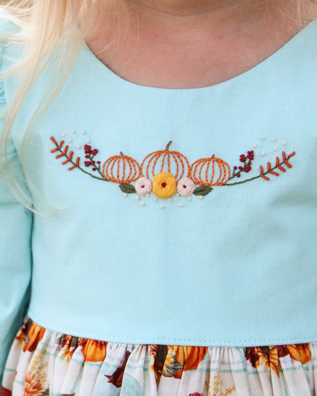 Pumpkin Patch Embroidery Pattern | Sunflower Seams Pattern Company | Digital PDF Embroidery Pattern