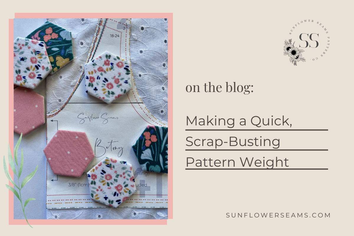 Making a Quick, Scrap-Busting Pattern Weight – Sunflower Seams