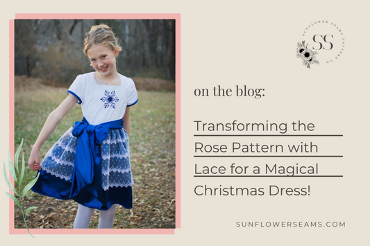 Unwrap Joy: Transforming the Rose Pattern with Lace for a Magical Christmas Dress!