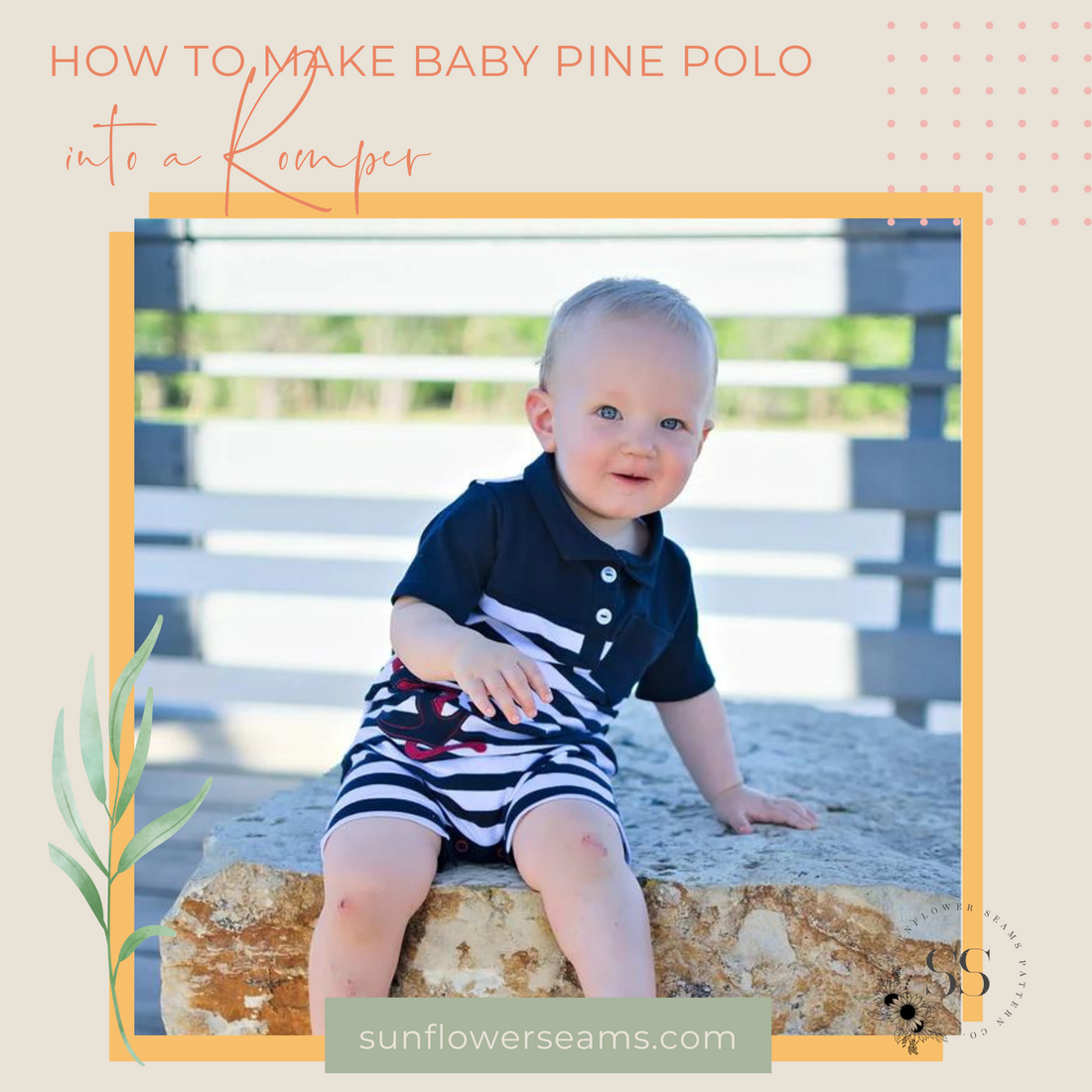 How to Make Baby Pine Polo into a Romper {A Tutorial}
