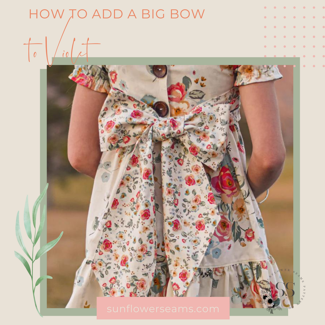 How to Add a Big Bow to Violet {A Tutorial}