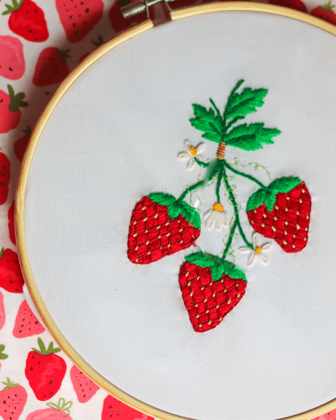 Strawberries & Citrus PDF Hand Embroidery Pattern