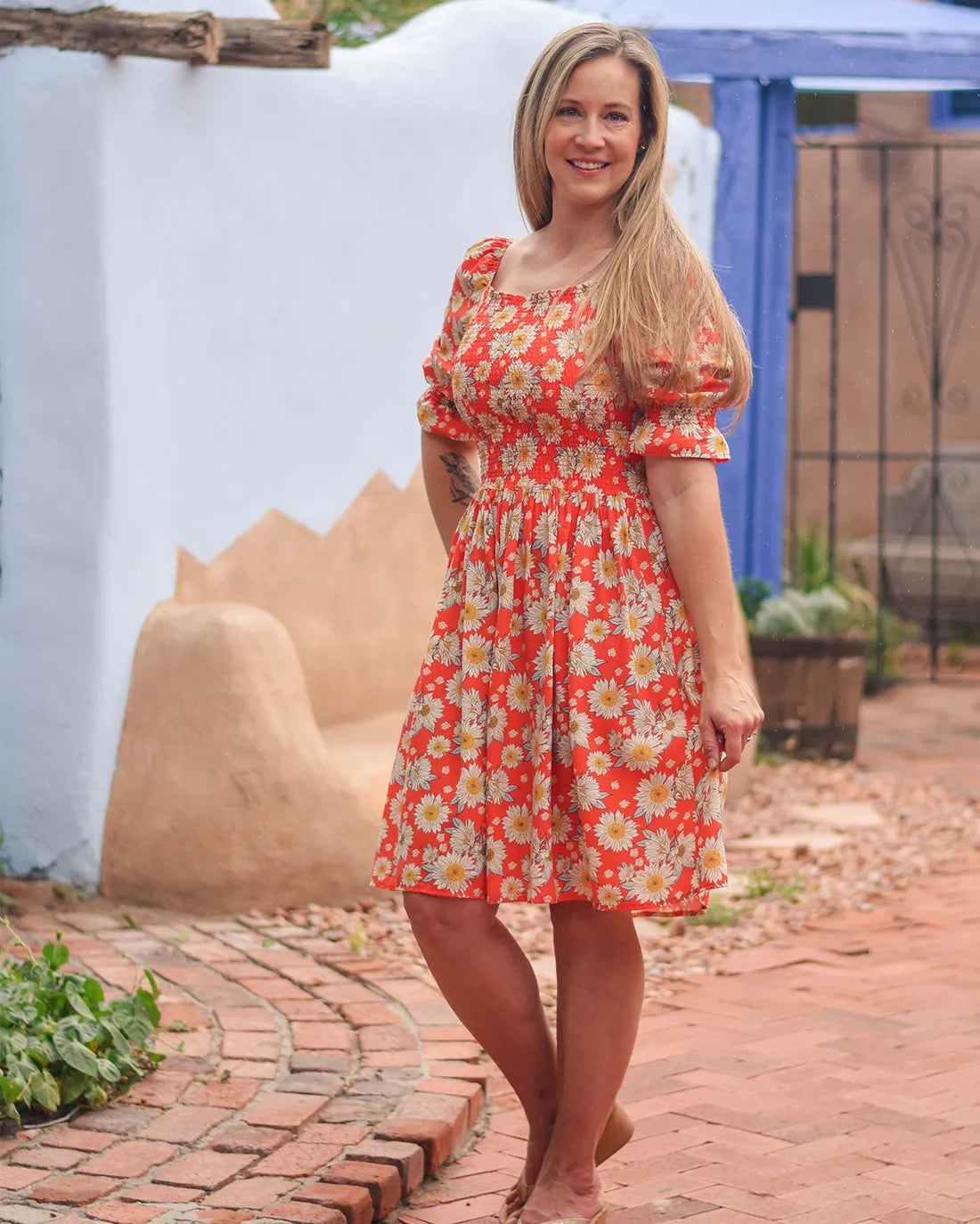 Junior Zinnia Shirred Dress Digital Sewing Pattern