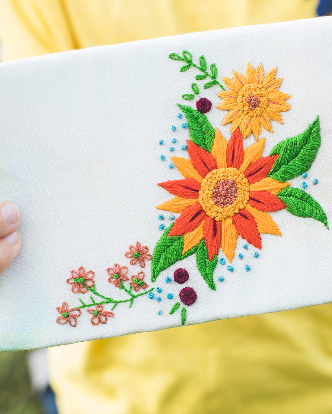 Sunflower Fields Embroidery Pattern | Sunflower Seams Pattern Company | Digital PDF Embroidery Pattern