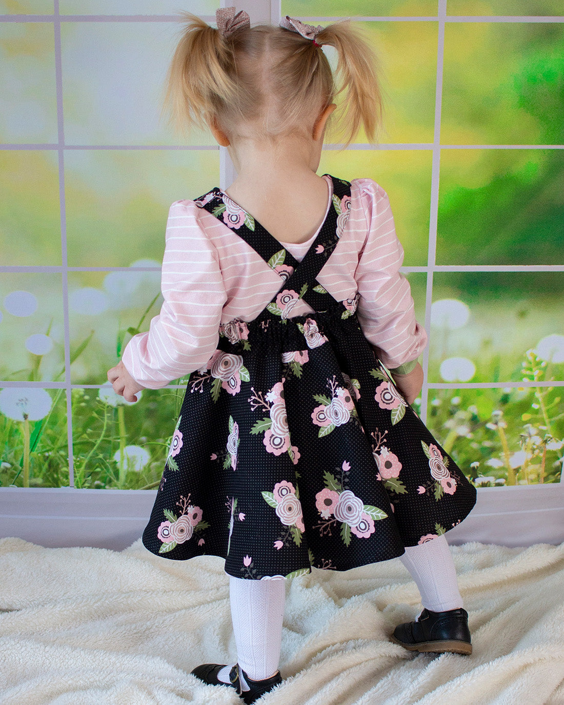 Baby Magnolia Pinafore | Sunflower Seams Pattern Company | Digital PDF Sewing Pattern