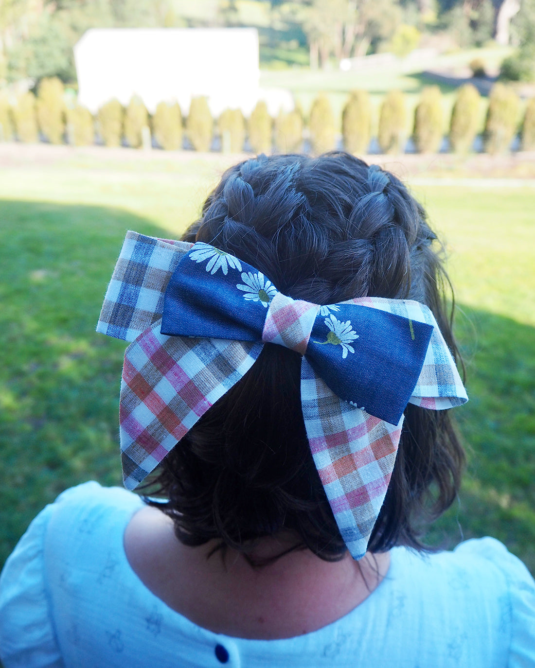 Freesia Double Sailor Hair Bow Sewing Pattern | Sunflower Seams Pattern Company | Digital PDF Sewing Pattern