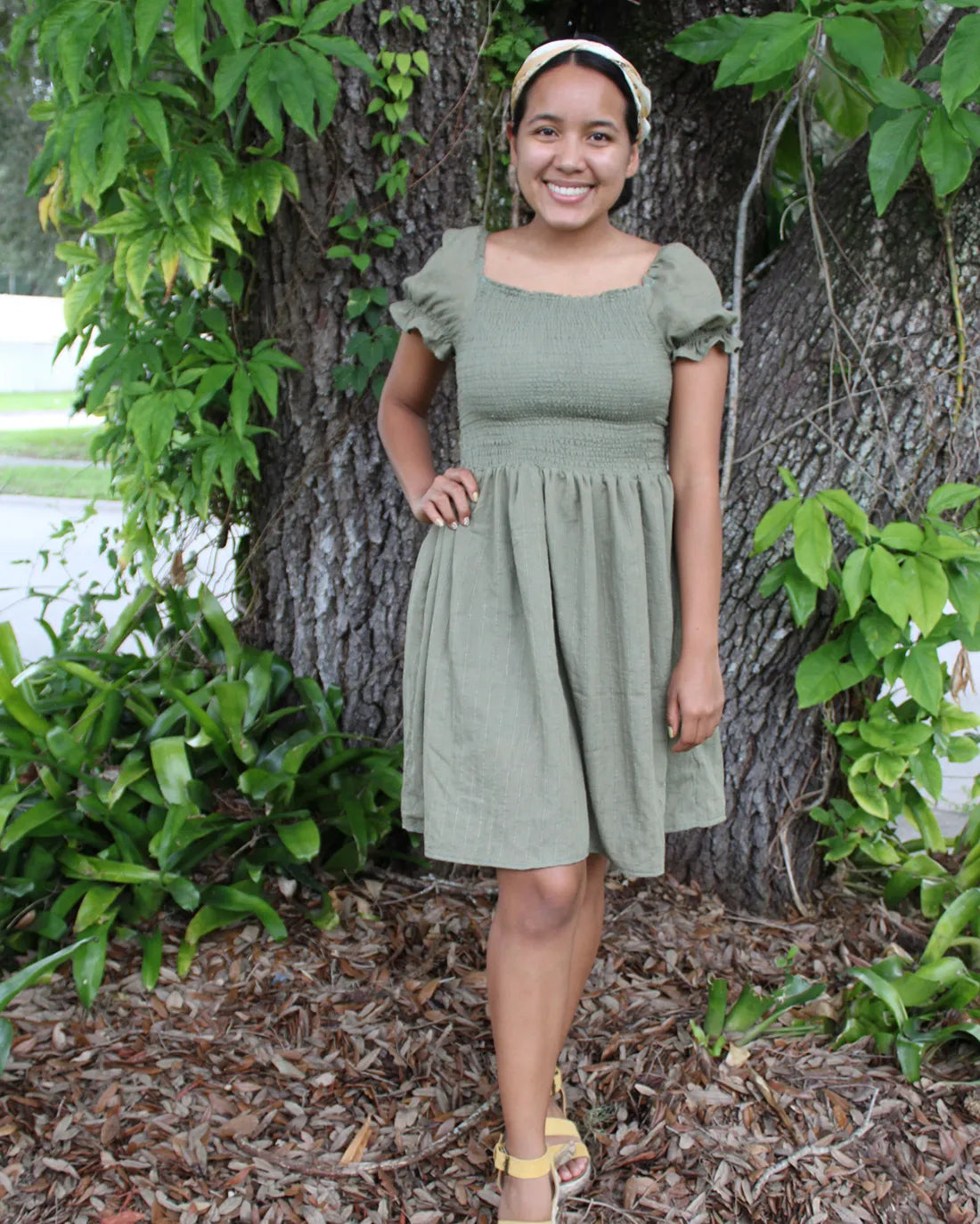 Junior Zinnia Shirred Dress Digital Sewing Pattern