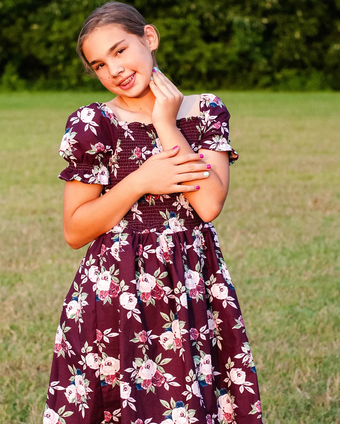 Junior Zinnia Shirred Dress Digital Sewing Pattern