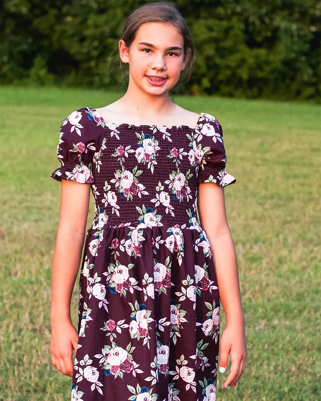 Junior Zinnia Shirred Dress Digital Sewing Pattern