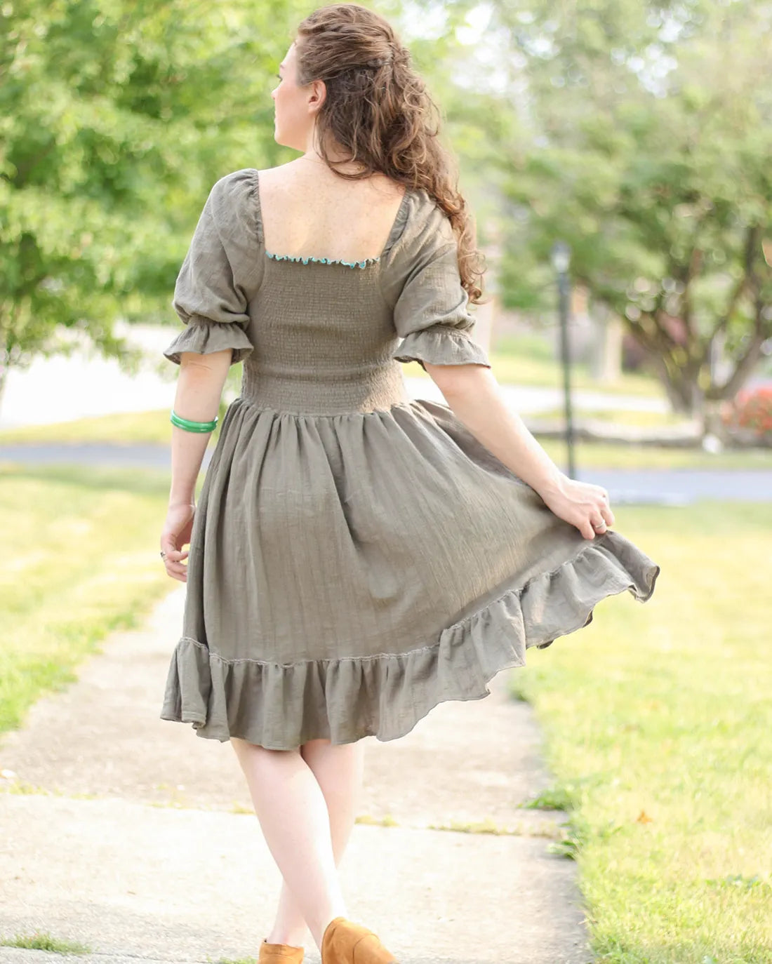 Junior Zinnia Shirred Dress Digital Sewing Pattern