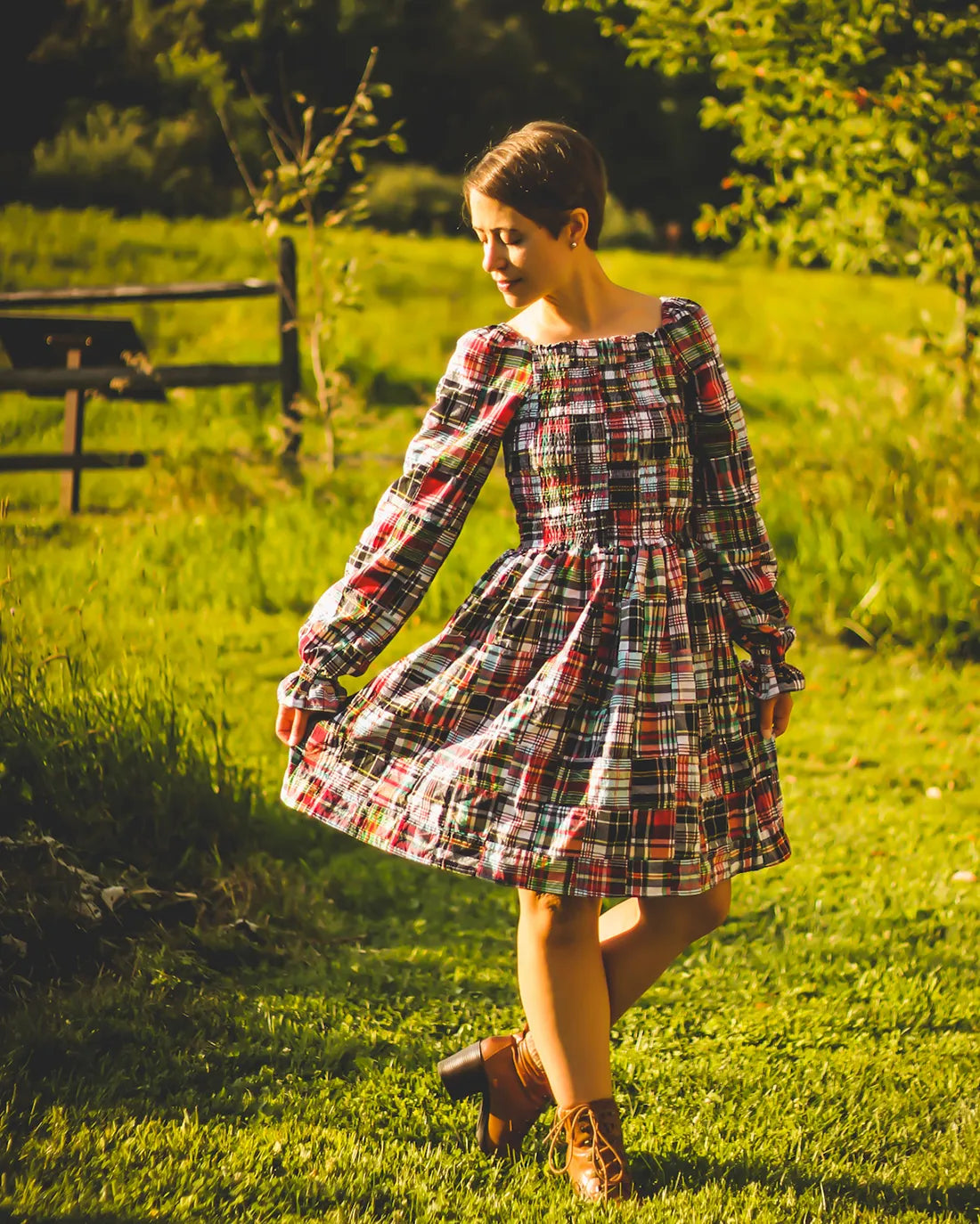 Junior Zinnia Shirred Dress Digital Sewing Pattern