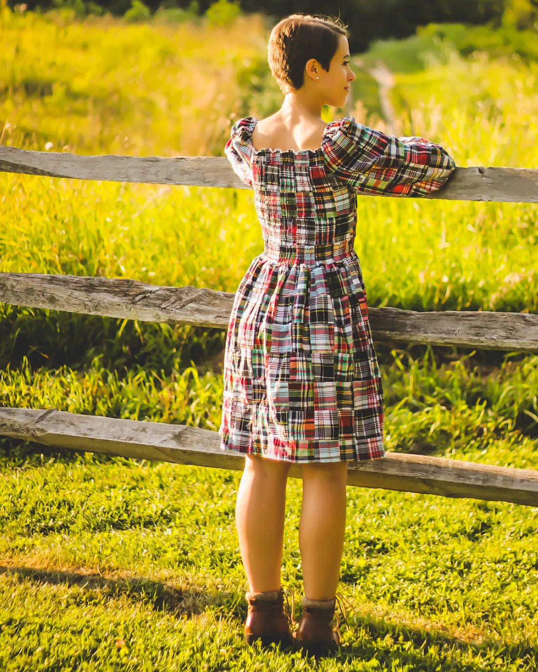 Junior Zinnia Shirred Dress Digital Sewing Pattern