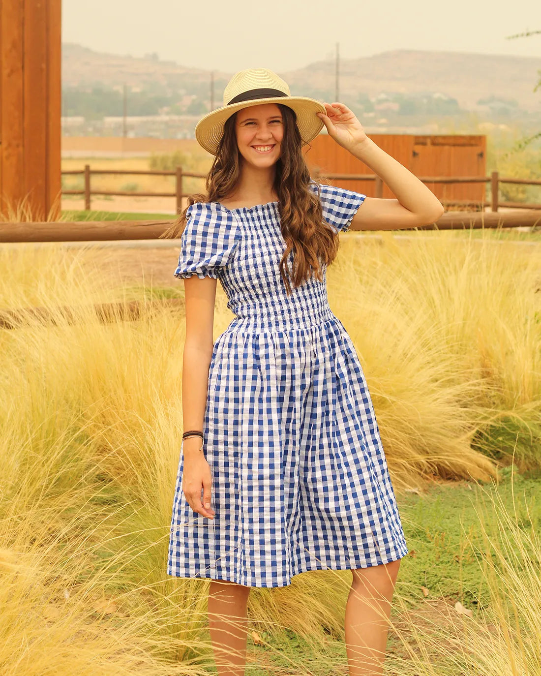 Junior Zinnia Shirred Dress Digital Sewing Pattern